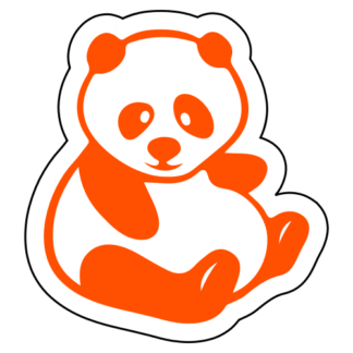 Fat Panda Sticker (Orange)